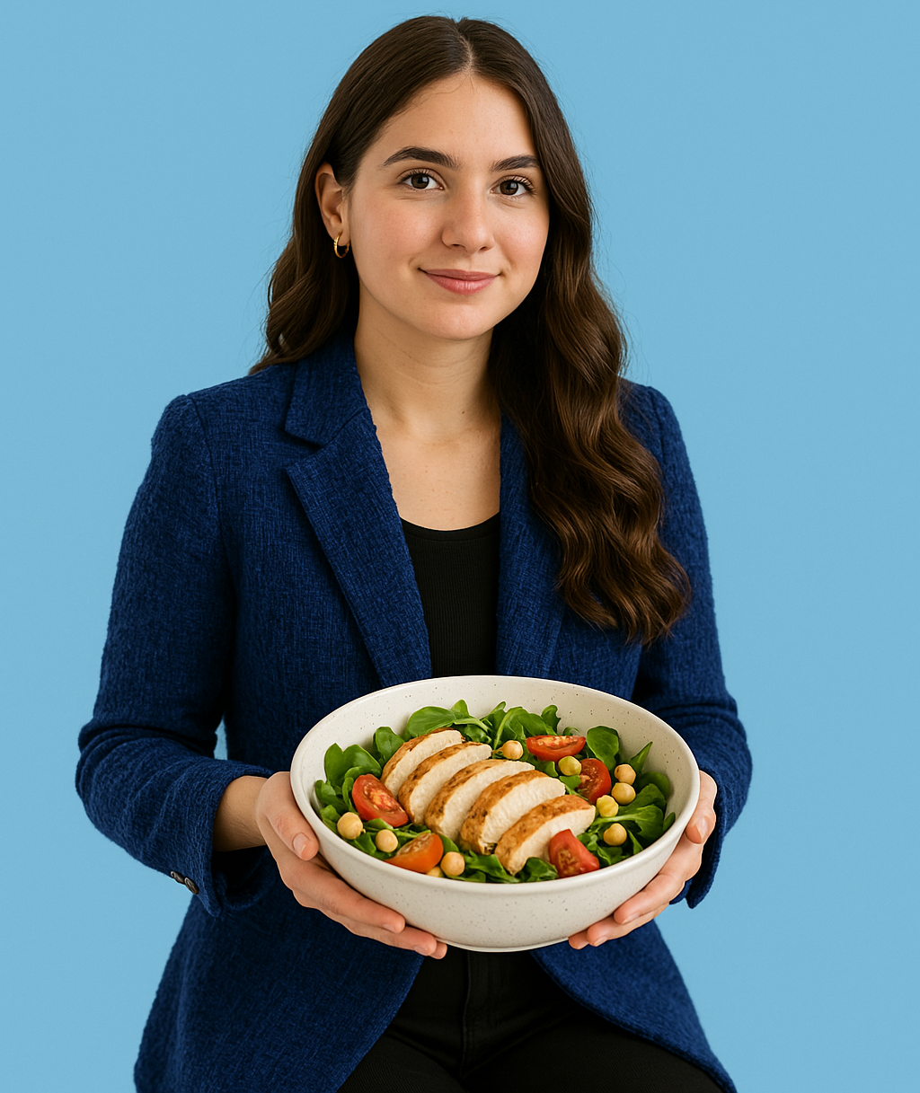 djevojka drzi salatu